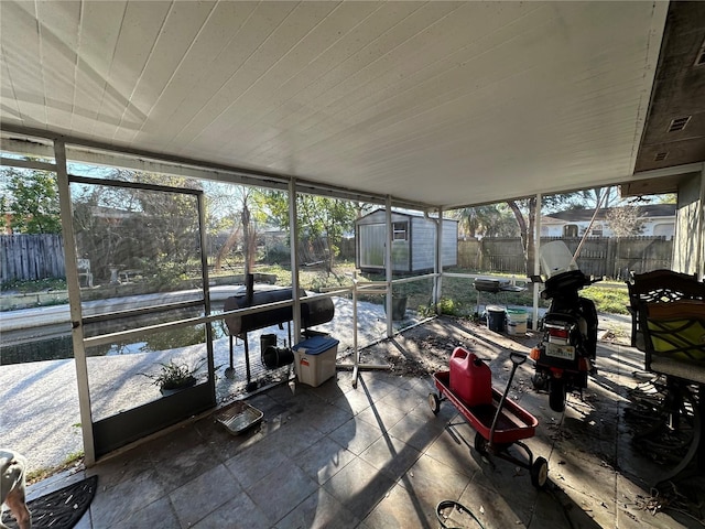 view of sunroom