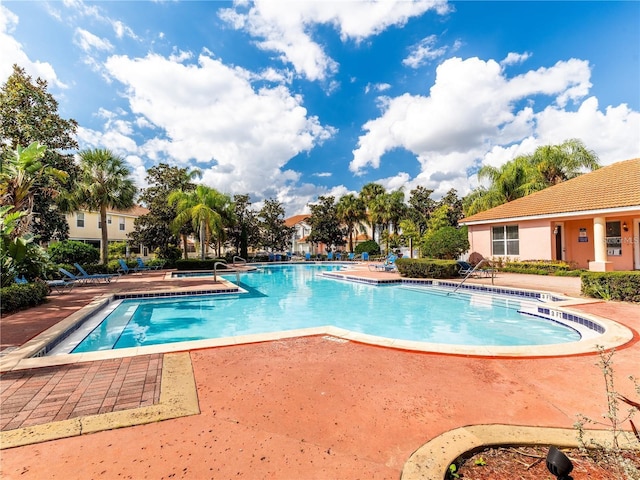 pool featuring a patio