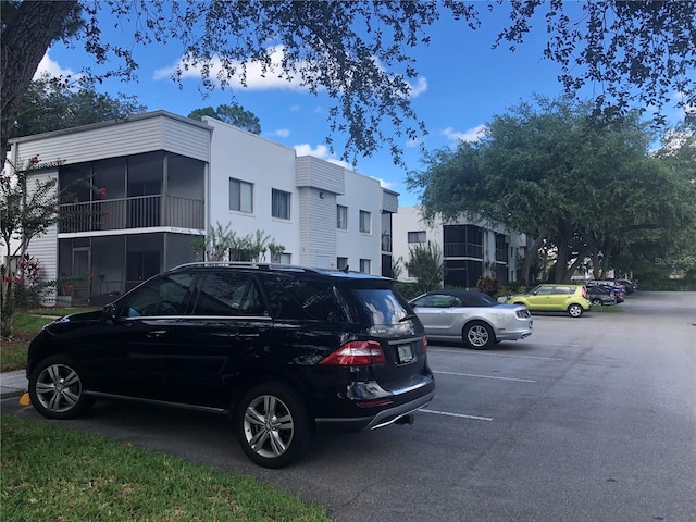 view of uncovered parking lot