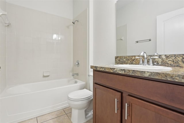 1893 Rafton Rd, Apopka, FL 32703 - full bathroom with toilet, tile patterned flooring, bathtub / shower combination, and vanity