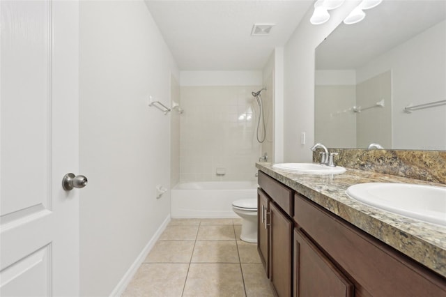 1893 Rafton Rd, Apopka, FL 32703 - full bath with toilet, visible vents, a sink, and tile patterned floors