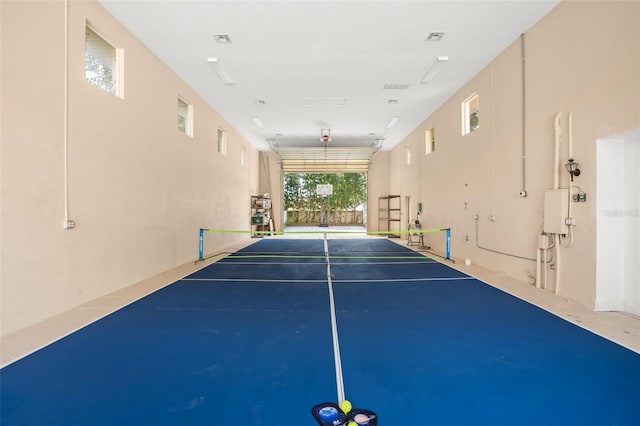 playroom with concrete flooring and visible vents