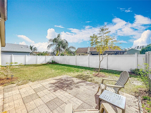 view of patio with a fenced backyard