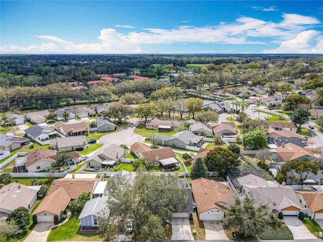 bird's eye view featuring a residential view