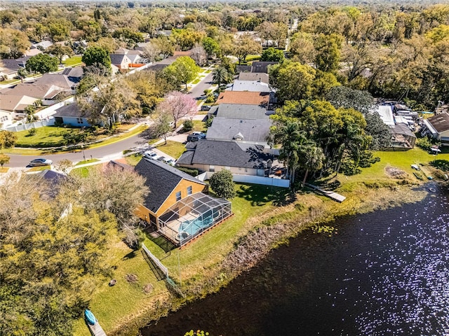 bird's eye view with a residential view