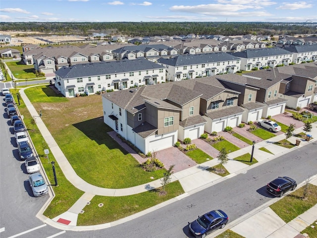 drone / aerial view with a residential view