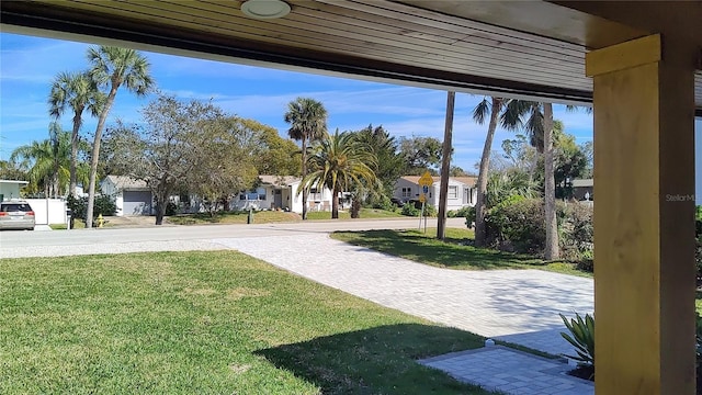 view of yard with a residential view