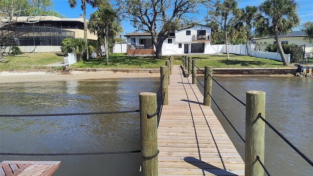 382 Riverside Dr, Ormond Beach, FL 32176 - dock area featuring a water view