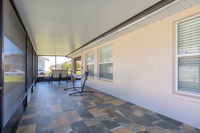 view of sunroom