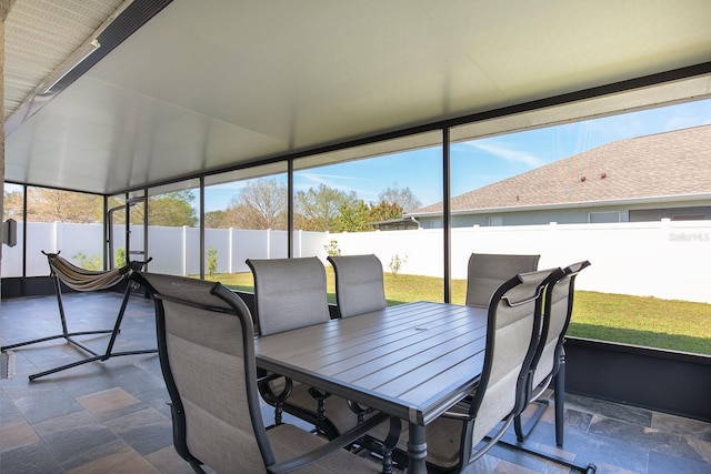 view of sunroom