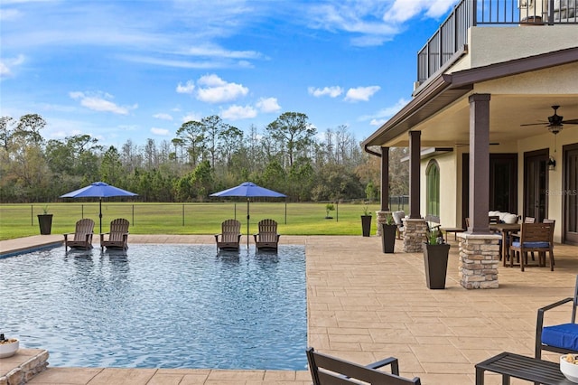 5500 State Road 33, Clermont, FL 34714 - view of pool with a patio area, fence, a fenced in pool, and a yard