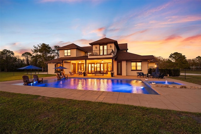 5500 State Road 33, Clermont, FL 34714 - pool with fence, outdoor dining area, a yard, a patio area, and an outdoor living space