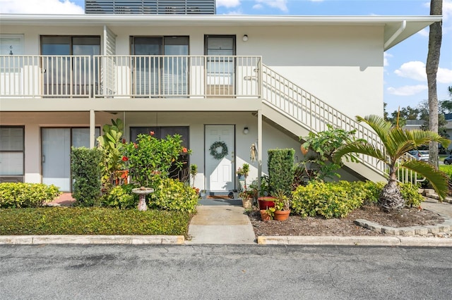 exterior space with stairway