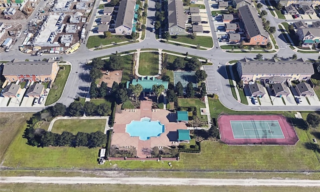 aerial view featuring a residential view