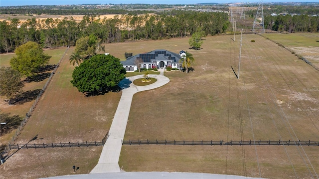 bird's eye view featuring a rural view