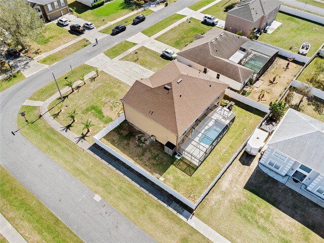 aerial view featuring a residential view