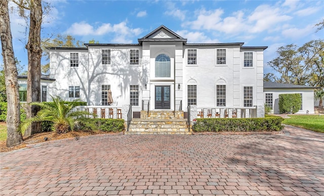 view of front facade with french doors