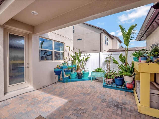 view of patio / terrace with fence