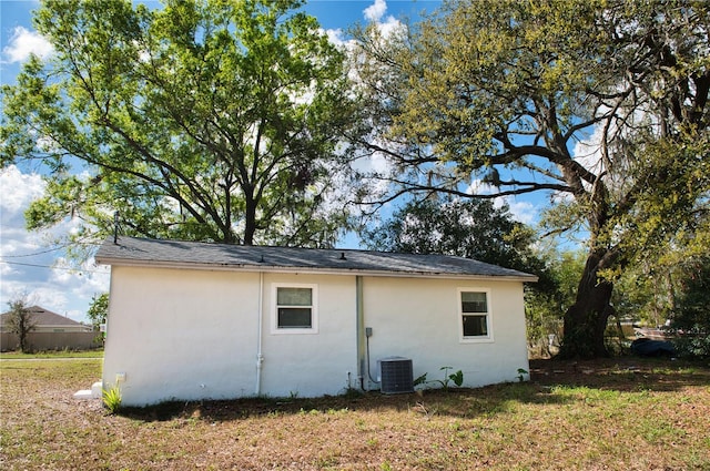 exterior space featuring central AC