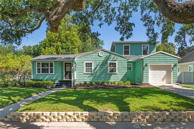 1111 Guernsey St, Orlando, FL 32804 - ranch-style house with concrete driveway, an attached garage, and a front lawn