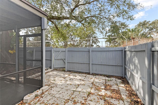 view of patio / terrace featuring a fenced backyard