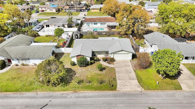 birds eye view of property featuring a residential view