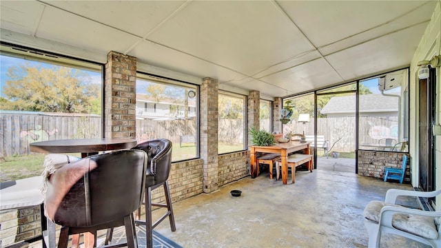 view of sunroom