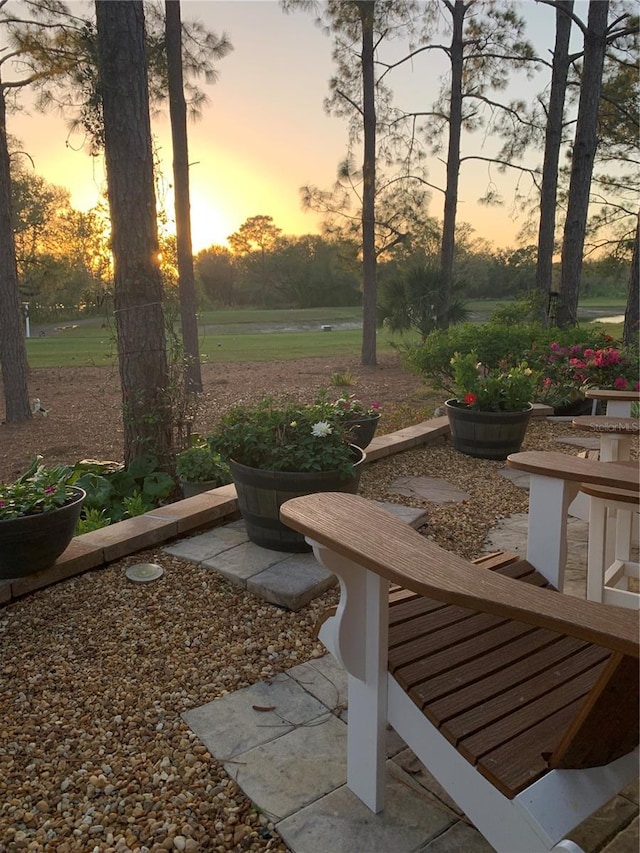 surrounding community with a patio area