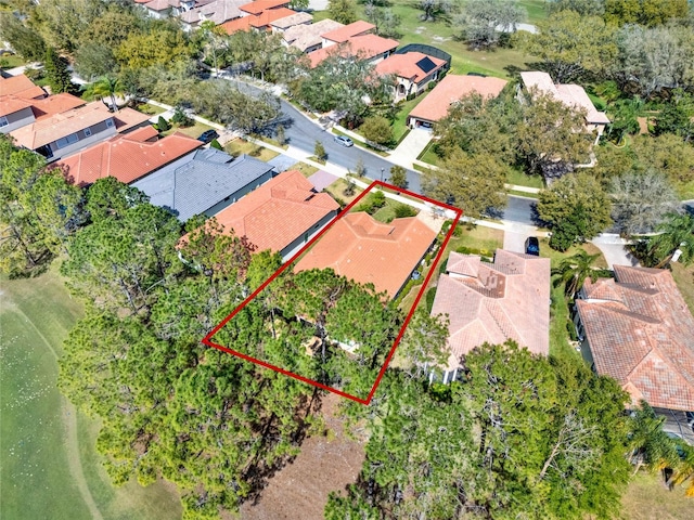 aerial view featuring a residential view