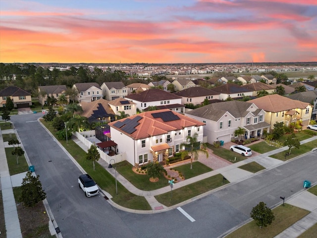 aerial view featuring a residential view