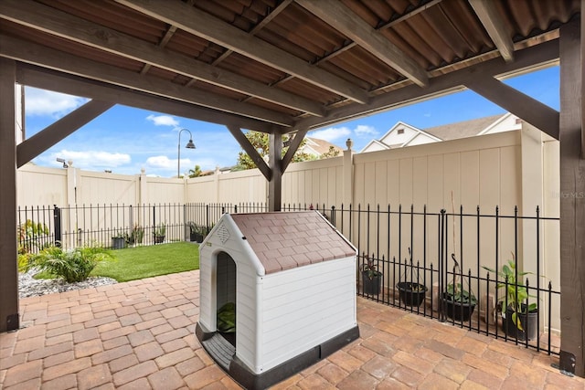 view of patio / terrace with fence