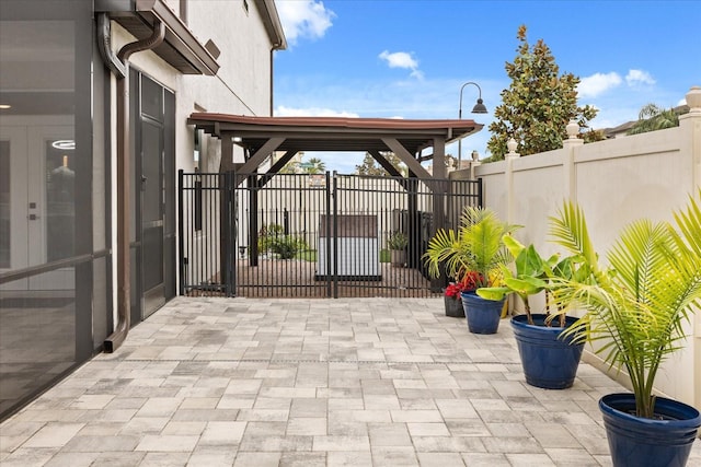 view of patio / terrace with fence