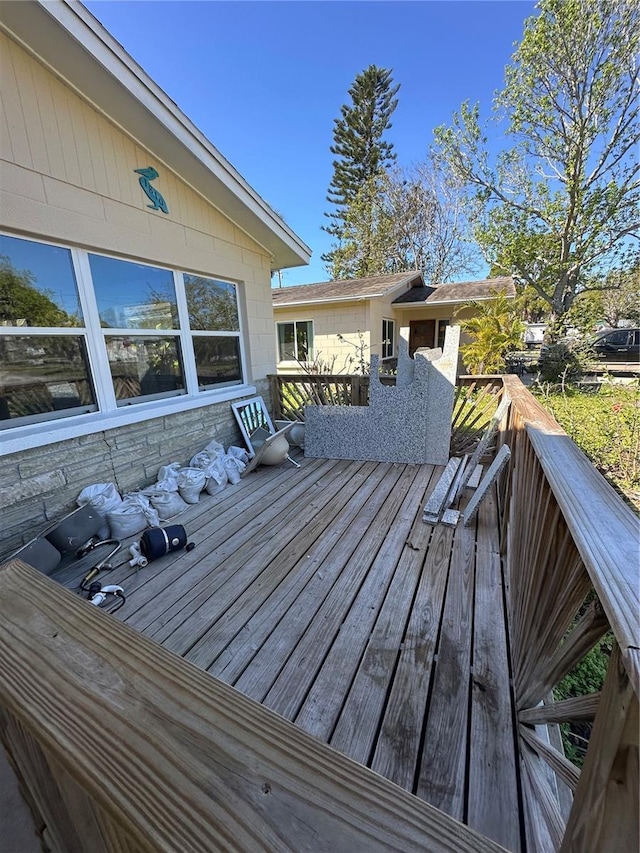 view of wooden terrace