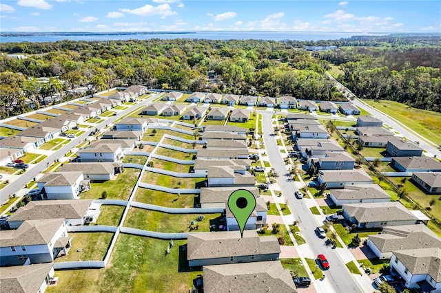 aerial view featuring a residential view