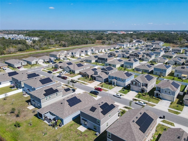 aerial view with a residential view