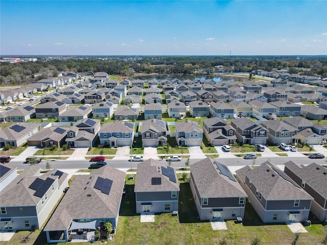 drone / aerial view with a residential view