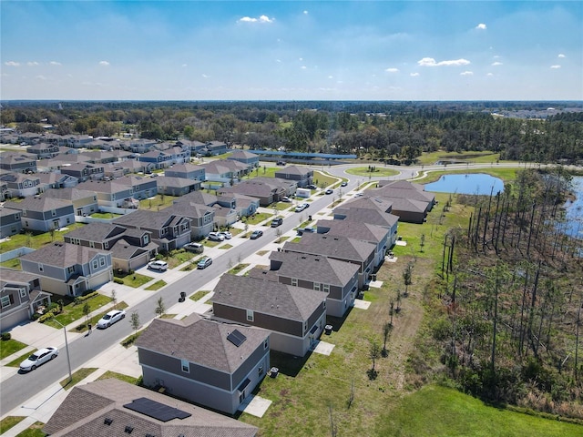 aerial view with a residential view