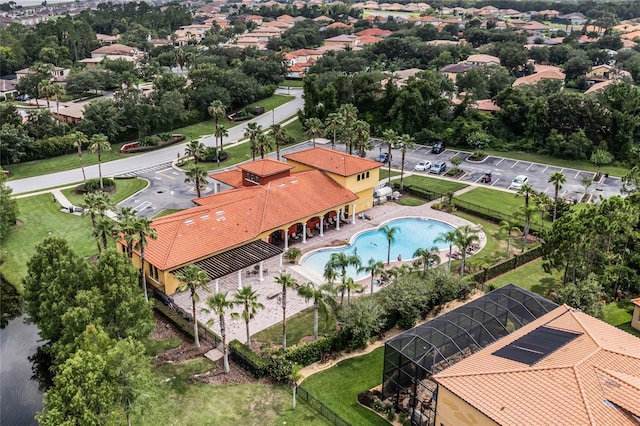 birds eye view of property featuring a residential view