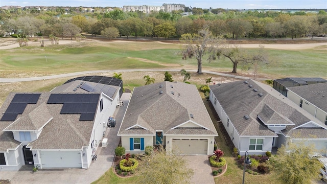 aerial view with golf course view