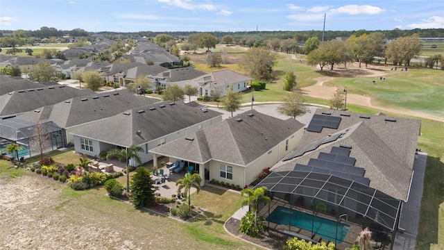 aerial view featuring a residential view