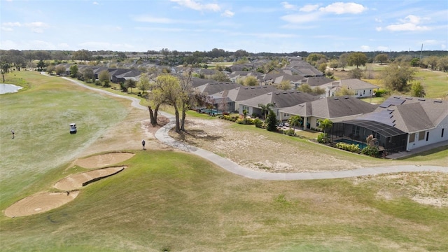 aerial view with a residential view