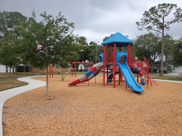 community play area featuring fence