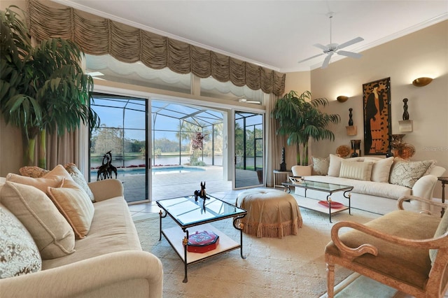 community lobby featuring a sunroom