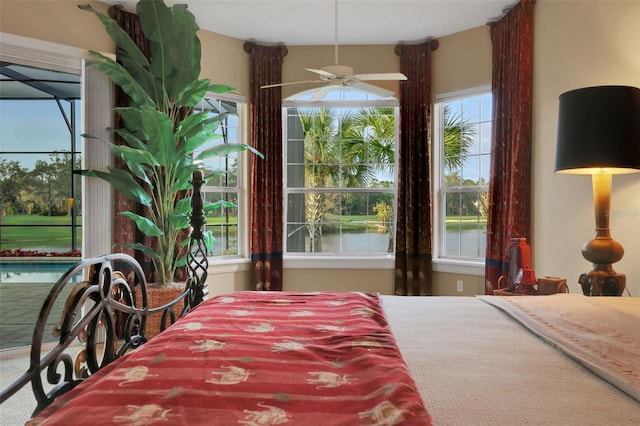 bedroom featuring multiple windows