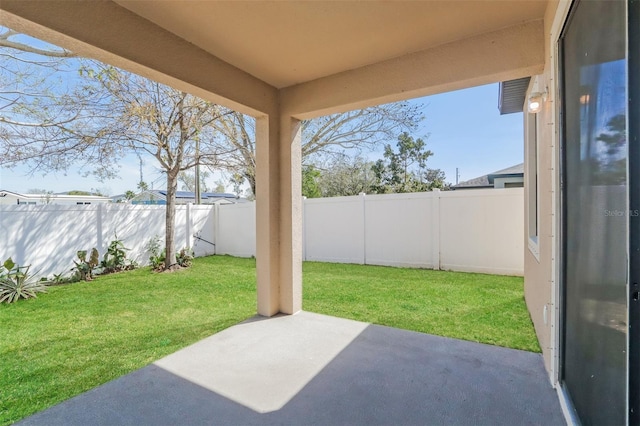 view of patio / terrace featuring a fenced backyard