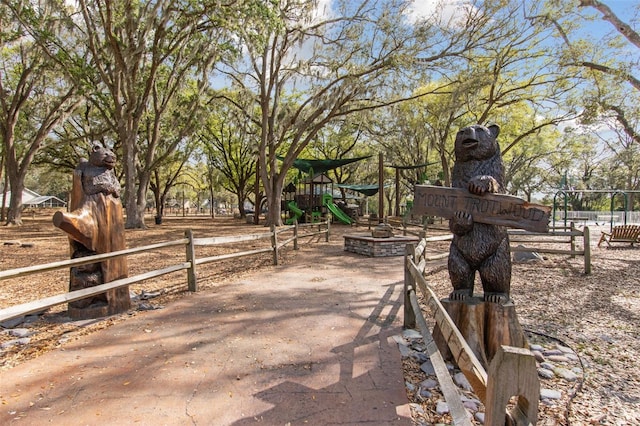 view of home's community featuring playground community