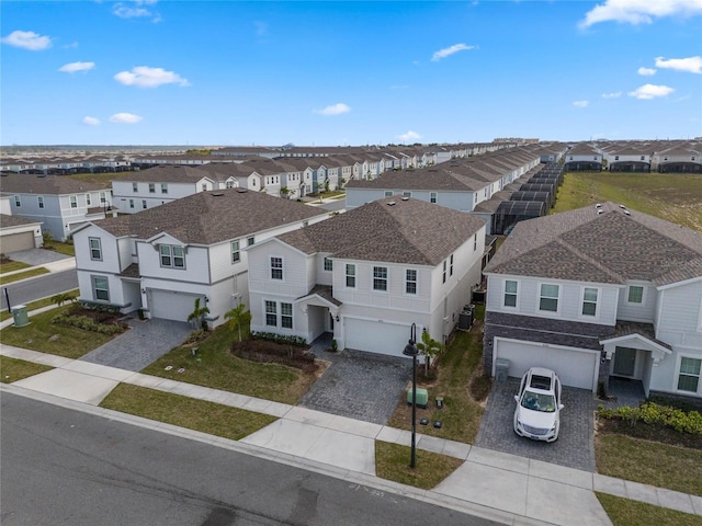 drone / aerial view with a residential view