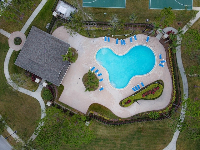 birds eye view of property