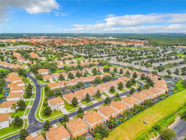 bird's eye view with a residential view