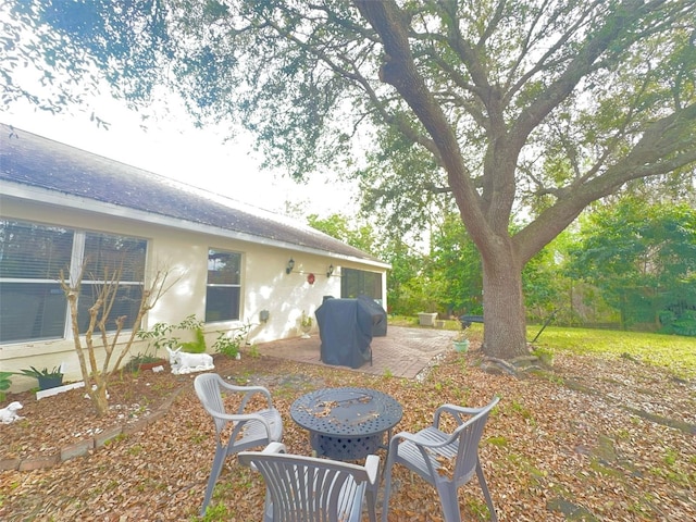 view of yard with a patio area